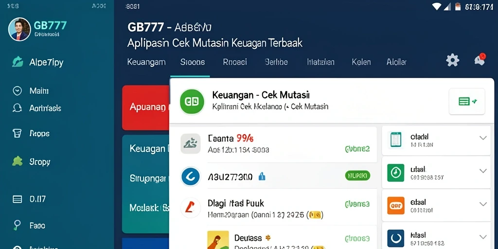 Tampilan antarmuka GB777 yang intuitif untuk Cek Mutasi.