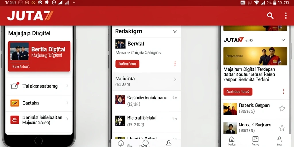 Antarmuka JUTA7 yang modern dan mudah digunakan untuk lesen berita.