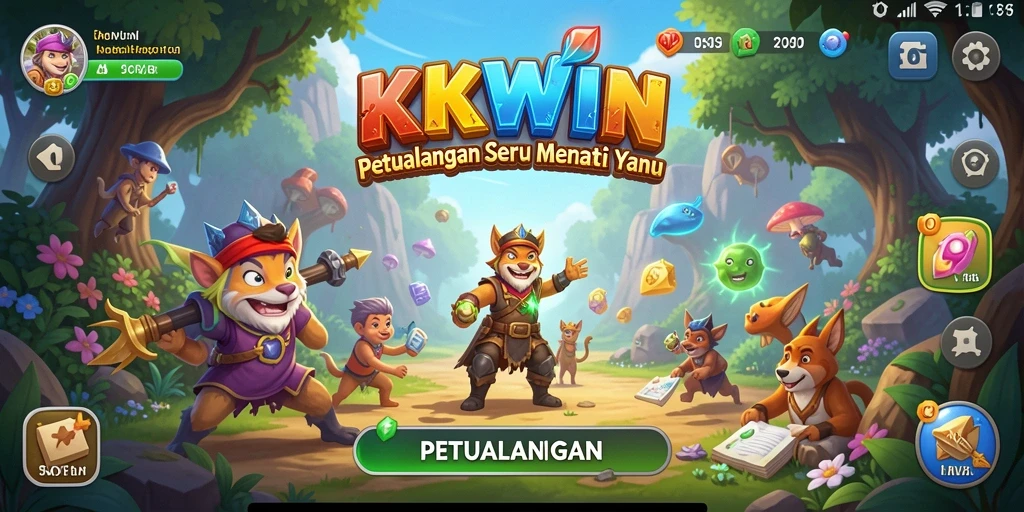Tampilan antarmuka <strong>KKWIN</strong> yang mengesankan dalam petualangan yang menantang.