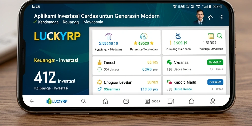 Antarmuka LUCKYRP menampilkan grafik dan analisis investasi yang jelas.