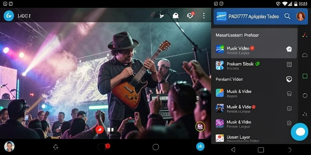 Antarmuka aplikasi PADI777 untuk merekam layar dengan fitur lengkap.