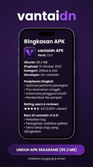 Tampilan halaman APK vantaidn